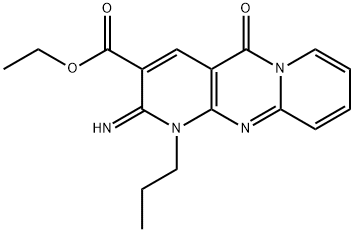 ethyl 2-imino-5-oxo-1-propyldipyrido[1,2-d:3',4'-f]pyrimidine-3-carboxylate Structural