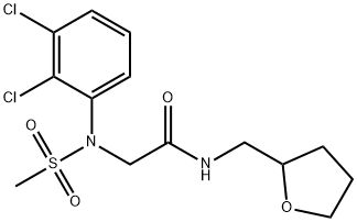 N~2~-(2,3-dichlorophenyl)-N~2~-(methylsulfonyl)-N-(tetrahydrofuran-2-ylmethyl)glycinamide Structural