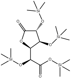 Gluconic acid, 2,3,5,6-tetrakis-O-(trimethylsilyl)-, lactone Structural
