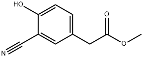 Benzeneacetic acid, 3-cyano-4-hydroxy-, methyl ester Structural
