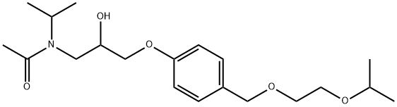 Acetamide, N-[2-hydroxy-3-[4-[[2-(1-methylethoxy)ethoxy]methyl]phenoxy]propyl]-N-(1-methylethyl)- Structural