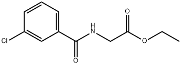 Glycine, N-(3-chlorobenzoyl)-, ethyl ester Structural