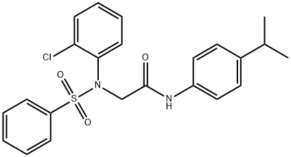 N~2~-(2-chlorophenyl)-N~2~-(phenylsulfonyl)-N-[4-(propan-2-yl)phenyl]glycinamide Structural