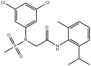 N~2~-(3,5-dichlorophenyl)-N-[2-methyl-6-(propan-2-yl)phenyl]-N~2~-(methylsulfonyl)glycinamide Structural
