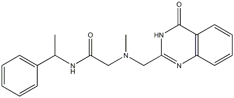 Acetamide, 2-[[(3,4-dihydro-4-oxo-2-quinazolinyl)methyl]methylamino]-N-(1-phenylethyl)- Structural