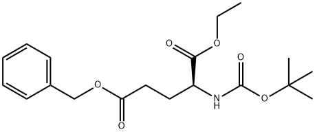 L-Glutamic acid, N-[(1,1-dimethylethoxy)carbonyl]-, 1-ethyl 5-(phenylmethyl) ester Structural