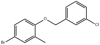 Benzene, 4-bromo-1-[(3-chlorophenyl)methoxy]-2-methyl- Structural