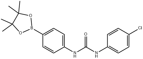 Urea, N-(4-chlorophenyl)-N'-[4-(4,4,5,5-tetramethyl-1,3,2-dioxaborolan-2-yl)phenyl]- Structural