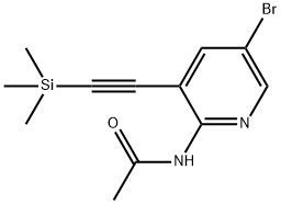 Acetamide, N-[5-bromo-3-[2-(trimethylsilyl)ethynyl]-2-pyridinyl]- Structural