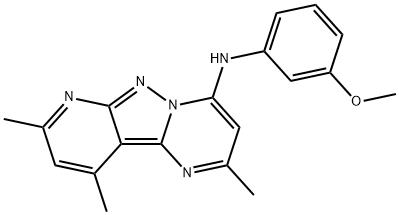 N-(3-methoxyphenyl)-2,8,10-trimethylpyrido[2,3]pyrazolo[2,4-a]pyrimidin-4-amine Structural