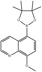 Quinoline, 8-methoxy-5-(4,4,5,5-tetramethyl-1,3,2-dioxaborolan-2-yl)- Structural