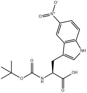 L-Tryptophan, N-[(1,1-dimethylethoxy)carbonyl]-5-nitro- Structural