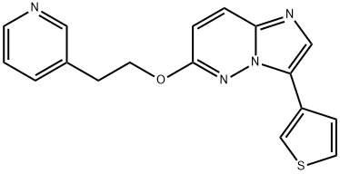 Imidazo[1,2-b]pyridazine, 6-[2-(3-pyridinyl)ethoxy]-3-(3-thienyl)- Structural