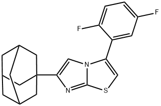 Imidazo[2,1-b]thiazole, 3-(2,5-difluorophenyl)-6-tricyclo[3.3.1.13,7]dec-1-yl- Structural