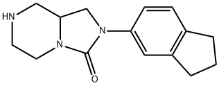Imidazo[1,5-a]pyrazin-3(2H)-one, 2-(2,3-dihydro-1H-inden-5-yl)hexahydro-, 2,2,2-trifluoroacetate (1:1) Structural