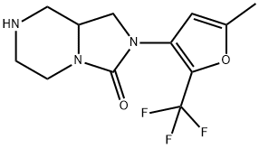 Imidazo[1,5-a]pyrazin-3(2H)-one, hexahydro-2-[5-methyl-2-(trifluoromethyl)-3-furanyl]-, hydrochloride (1:1) Structural
