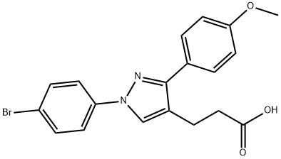 JR-6901, 3-(1-(4-Bromophenyl)-3-(4-methoxyphenyl)-1H-pyrazol-4-yl)propanoic acid, 97% Structural