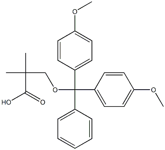 Propanoic acid, 3-[bis(4-methoxyphenyl)phenylmethoxy]-2,2-dimethyl- Structural