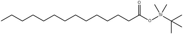 Tetradecanoic acid, (1,1-dimethylethyl)dimethylsilyl ester Structural