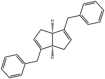 Pentalene, 1,3a,4,6a-tetrahydro-3,6-bis(phenylmethyl)-, (3aR,6aR)- Structural