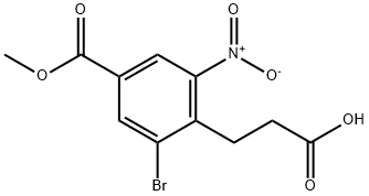 Benzenepropanoic acid, 2-bromo-4-(methoxycarbonyl)-6-nitro- Structural
