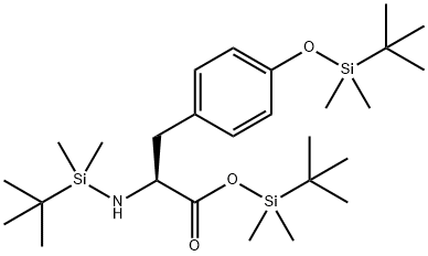 L-Tyrosine, N,O-bis[(1,1-dimethylethyl)dimethylsilyl]-, (1,1-dimethylethyl)dimethylsilyl ester Structural