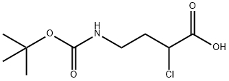 Butanoic acid, 2-chloro-4-[[(1,1-dimethylethoxy)carbonyl]amino]- Structural