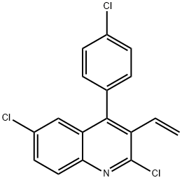 Quinoline, 2,6-dichloro-4-(4-chlorophenyl)-3-ethenyl- Structural