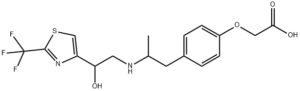 Acetic acid, 2-[4-[2-[[2-hydroxy-2-[2-(trifluoromethyl)-4-thiazolyl]ethyl]amino]propyl]phenoxy]- Structural