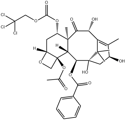 Docetaxel impurity 1/(2aR,4S,4aS,6R,9S,11S,12S,12aR,12bS)-12b-acetoxy-6,9,11-trihydroxy-4a,8,13,13-tetramethyl-5-oxo-4-(((2,2,2-trichloroethoxy)carbonyl)oxy)-2a,3,4,4a,5,6,9,10,11,12,12a,12b-dodecahydro-1H-7,11-methanocyclodeca[3,4]benzo[1,2-b]oxet-12-yl 