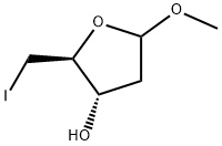 D-erythro-Pentofuranoside, methyl 2,5-dideoxy-5-iodo- Structural