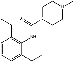 N-(2,6-Diethylphenyl)-4-methylpiperazine-1-carbothioamide Structural