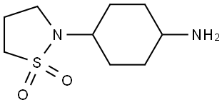 rac-trans-2-[(1R,4R)-4-Aminocyclohexyl]-1lambda6,2-thiazolidine-1,1-dione Structural