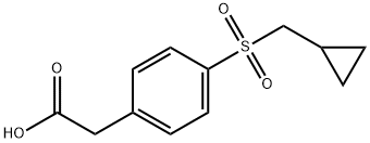 Benzeneacetic acid, 4-[(cyclopropylmethyl)sulfonyl]- Structural