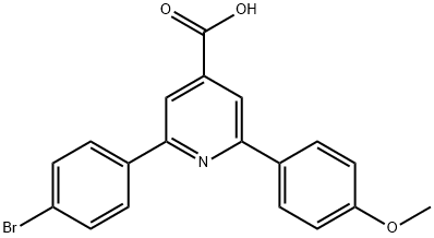 JR-9108, 2-(4-Bromophenyl)-6-(4-methoxyphenyl)pyridine-4-carboxylic acid, 97% Structural