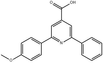 JR-9100, 2-(4-Methoxyphenyl)-6-phenylpyridine-4-carboxylic acid, 97% Structural