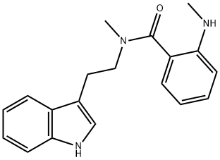 Benzamide, N-[2-(1H-indol-3-yl)ethyl]-N-methyl-2-(methylamino)- Structural