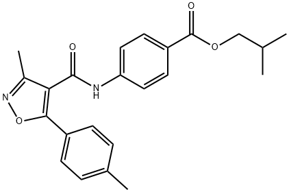 isobutyl 4-(3-methyl-5-(p-tolyl)isoxazole-4-carboxamido)benzoate Structural