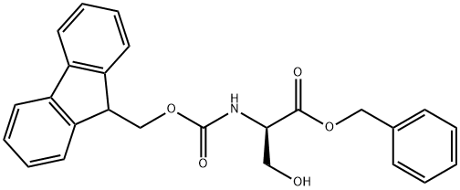 D-Serine, N-[(9H-fluoren-9-ylmethoxy)carbonyl]-, phenylmethyl ester Structural