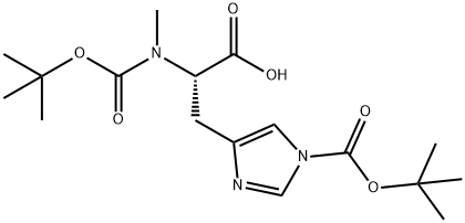 L-Histidine, N,1-bis[(1,1-dimethylethoxy)carbonyl]-N-methyl- Structural