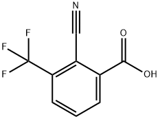 Benzoic acid, 2-cyano-3-(trifluoromethyl)- Structural