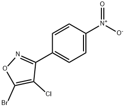 Isoxazole, 5-bromo-4-chloro-3-(4-nitrophenyl)- Structural
