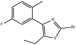 Thiazole, 2-bromo-5-ethyl-4-(5-fluoro-2-methylphenyl)- Structural