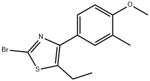 Thiazole, 2-bromo-5-ethyl-4-(4-methoxy-3-methylphenyl)- Structural