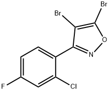 Isoxazole, 4,5-dibromo-3-(2-chloro-4-fluorophenyl)- Structural
