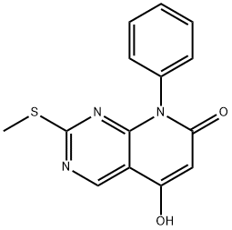 Pyrido[2,3-d]pyrimidin-7(8H)-one, 5-hydroxy-2-(methylthio)-8-phenyl- Structural