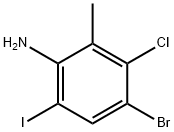 Benzenamine, 4-bromo-3-chloro-6-iodo-2-methyl- Structural