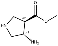 3-Pyrrolidinecarboxylic acid, 4-amino-, methyl ester, (3R,4S)-rel- Structural