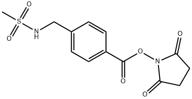Benzoic acid, 4-[[(methylsulfonyl)amino]methyl]-, 2,5-dioxo-1-pyrrolidinyl ester Structural