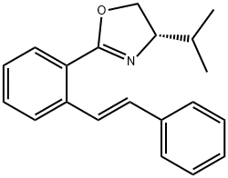Oxazole, 4,5-dihydro-4-(1-methylethyl)-2-[2-[(1E)-2-phenylethenyl]phenyl]-, (4S)- Structural